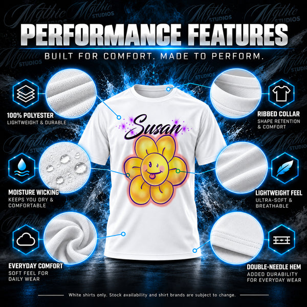 Smiley Flower T-Shirt by Mythic Airbrush, additional product image 3