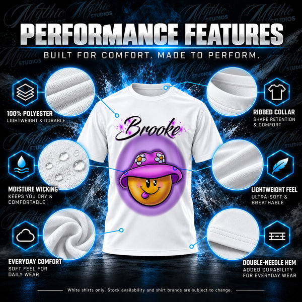Smiley Face Graphic T-Shirt by Mythic Airbrush, additional product image 3