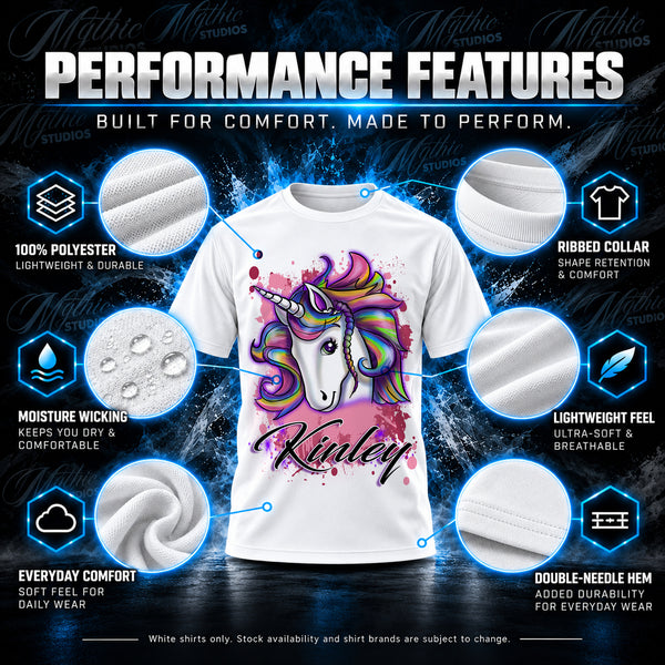 Unicorn Graphic T-Shirt by Mythic Airbrush, additional product image 3