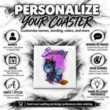 B148 Wizard Unicorn ceramic coaster by Mythic Airbrush, original Air-Volution design — product image 5