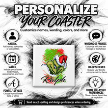 B152 The Grump Holiday ceramic coaster by Mythic Airbrush, original Air-Volution design — product image 5