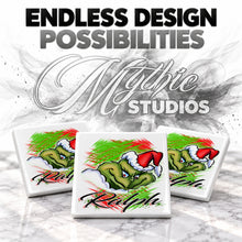 B152 The Grump Holiday ceramic coaster by Mythic Airbrush, original Air-Volution design — product image 6