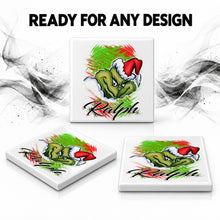 B152 The Grump Holiday ceramic coaster by Mythic Airbrush, original Air-Volution design — product image 7