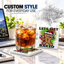 B153 Gingerbread Character ceramic coaster by Mythic Airbrush, original Air-Volution design — product image 2