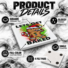 B153 Gingerbread Character ceramic coaster by Mythic Airbrush, original Air-Volution design — product image 3