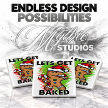 B153 Gingerbread Character ceramic coaster by Mythic Airbrush, original Air-Volution design — product image 6