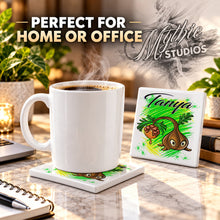 B202 Tree Sapling ceramic coaster — PT03 photo