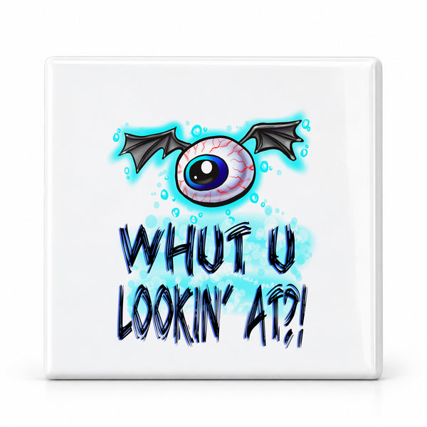 B221 Evil Eye ceramic coaster — MAIN photo