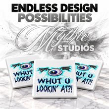 B221 Evil Eye ceramic coaster — PT05 photo