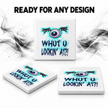 B221 Evil Eye ceramic coaster — PT06 photo
