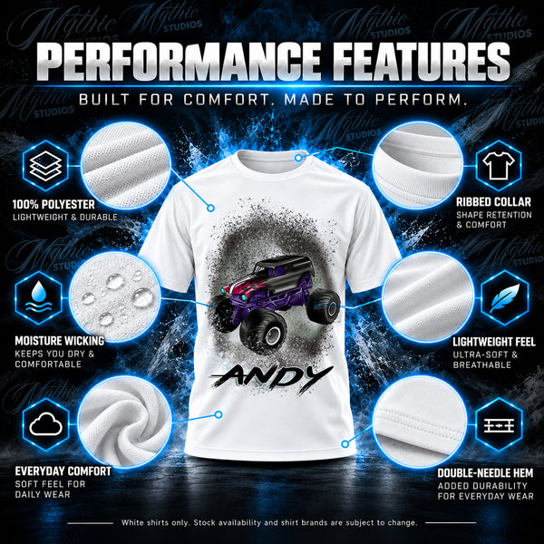 Monster Truck Graphic T-Shirt by Mythic Airbrush, additional product image 3