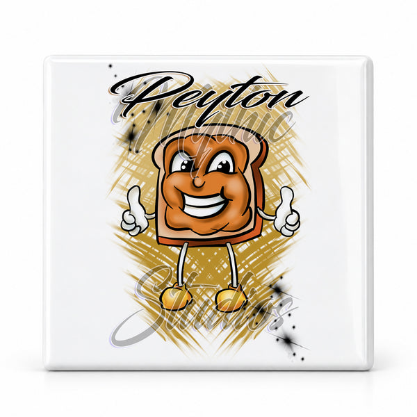 B234 Peanut Butter Sandwich ceramic coaster — MAIN photo
