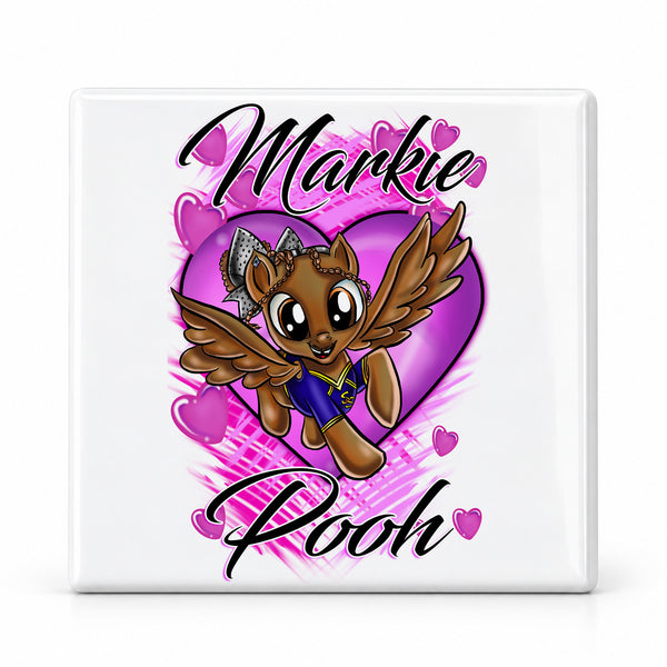 B236 Fantasy Unicorn ceramic coaster — MAIN photo