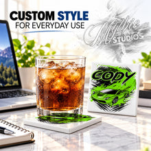 B253 Racing Car Character ceramic coaster — PT01 photo