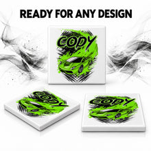 B253 Racing Car Character ceramic coaster — PT06 photo