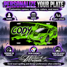 B253 Race Car Queen Decorative Aluminum License Plate