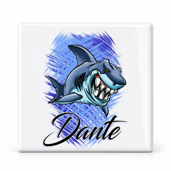 B254 Shark ceramic coaster — MAIN photo