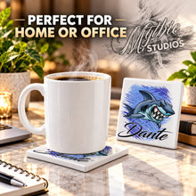 B254 Shark ceramic coaster — PT03 photo