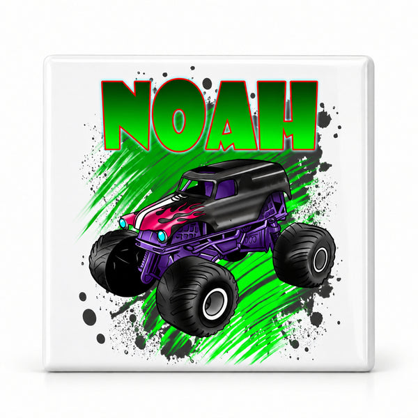 B255 Monster Truck ceramic coaster — MAIN photo