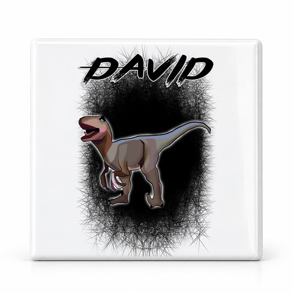 C117 Dinosaur ceramic coaster — MAIN photo