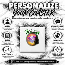 E003 Mountain Lake Landscape ceramic coaster by Mythic Airbrush, original Air-Volution design — product image 5