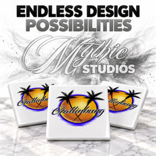 E015 Gatlinburg Mountain Sunset ceramic coaster by Mythic Airbrush, original Air-Volution design — product image 6