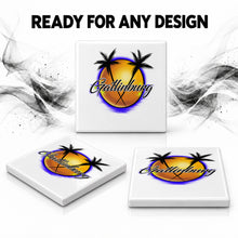 E015 Gatlinburg Mountain Sunset ceramic coaster by Mythic Airbrush, original Air-Volution design — product image 7