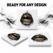 E021 Urban Graffiti Old English Cityscape ceramic coaster by Mythic Airbrush, original Air-Volution design — product image 7