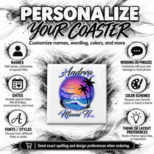 E031 Ocean Wave ceramic coaster by Mythic Airbrush, original Air-Volution design — product image 5
