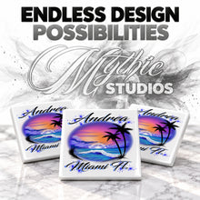 E031 Ocean Wave ceramic coaster by Mythic Airbrush, original Air-Volution design — product image 6