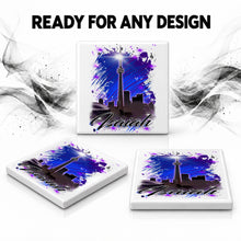E033 City Scene ceramic coaster by Mythic Airbrush, original Air-Volution design — product image 7