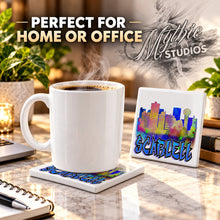 E038 Urban City Building Landscape ceramic coaster — PT03 photo