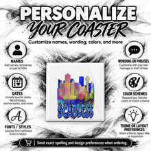 E038 Urban City Building Landscape ceramic coaster — PT04 photo