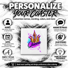 F007 Crown ceramic coaster by Mythic Airbrush, original Air-Volution design — product image 5