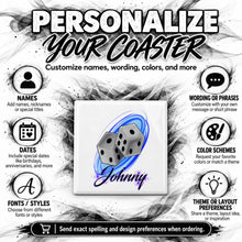 F008 Dice ceramic coaster by Mythic Airbrush, original Air-Volution design — product image 5