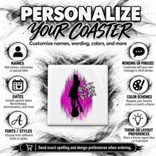 F017 Rock Star ceramic coaster by Mythic Airbrush, original Air-Volution design — product image 5