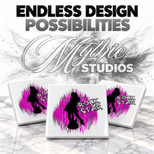 F017 Rock Star ceramic coaster by Mythic Airbrush, original Air-Volution design — product image 6
