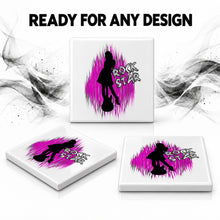 F017 Rock Star ceramic coaster by Mythic Airbrush, original Air-Volution design — product image 7