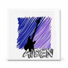 F020 Guitar ceramic coaster by Mythic Airbrush, original Air-Volution design — main image