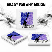 F020 Guitar ceramic coaster by Mythic Airbrush, original Air-Volution design — product image 7
