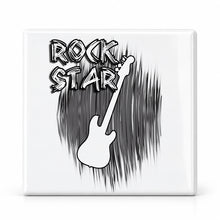 F021 Guitar ceramic coaster by Mythic Airbrush, original Air-Volution design — main image