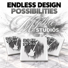 F021 Guitar ceramic coaster by Mythic Airbrush, original Air-Volution design — product image 6