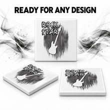 F021 Guitar ceramic coaster by Mythic Airbrush, original Air-Volution design — product image 7