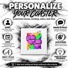 F023 Hearts ceramic coaster by Mythic Airbrush, original Air-Volution design — product image 5