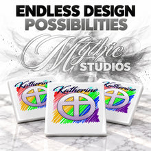 F028 Christian Cross ceramic coaster by Mythic Airbrush, original Air-Volution design — product image 6