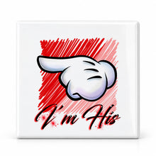 F035 Hand ceramic coaster by Mythic Airbrush, original Air-Volution design — main image