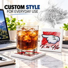 F035 Hand ceramic coaster by Mythic Airbrush, original Air-Volution design — product image 2