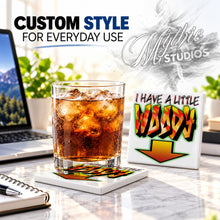 F036 Arrow ceramic coaster by Mythic Airbrush, original Air-Volution design — product image 2