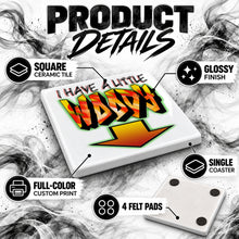 F036 Arrow ceramic coaster by Mythic Airbrush, original Air-Volution design — product image 3