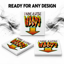 F036 Arrow ceramic coaster by Mythic Airbrush, original Air-Volution design — product image 7